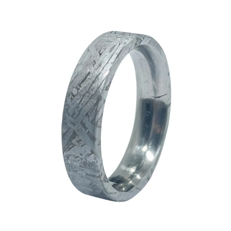 Authentic Muonionalusta Iron Meteorite ring Band Fine Meteorite Collection Piece K58