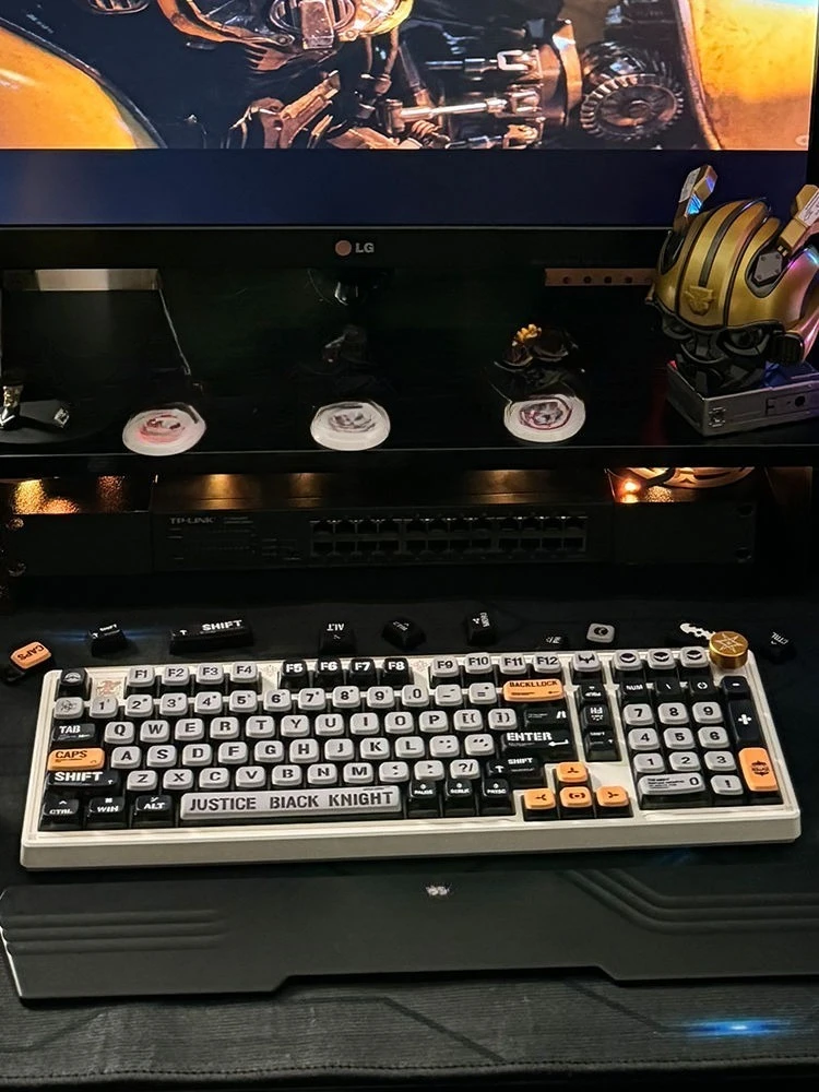 

Four-sided side transparent PBT heat sublimation transparent crystal transparent keycap ASA height