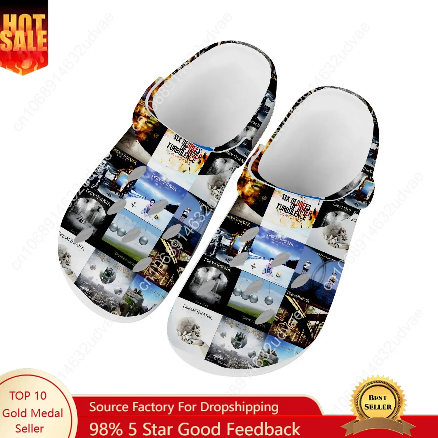 

Dream Theater Water Shoes Mens Womens Comfortable Fashion Home Garden Clogs Customizd Sandals Beach Breathable Hole Slippers
