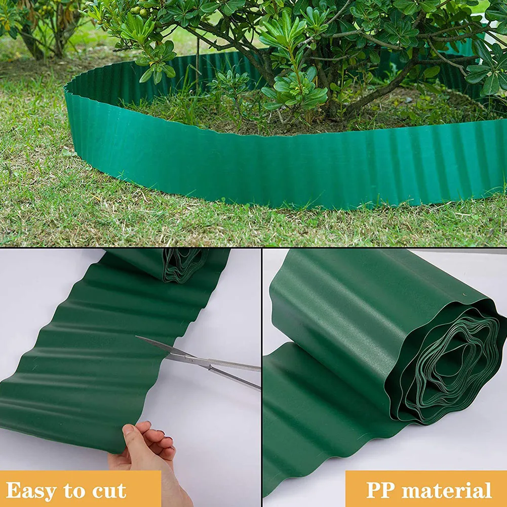 Plastic Garden Lawn Grass Edge Border Fence Easy Installation Landscape Grass Fence Road Grass Wall Edge For Garden Flower Beds