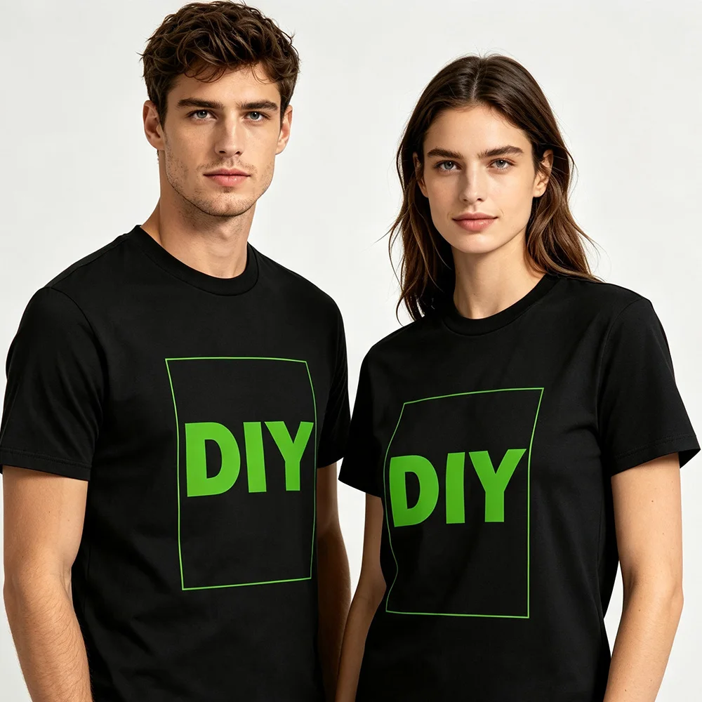 DIY Custom Cotton Tees Women Men Clothing Customized Graphic T Shirt Summer High Quality Soft O-neck Short Sleeve Casual Clothes