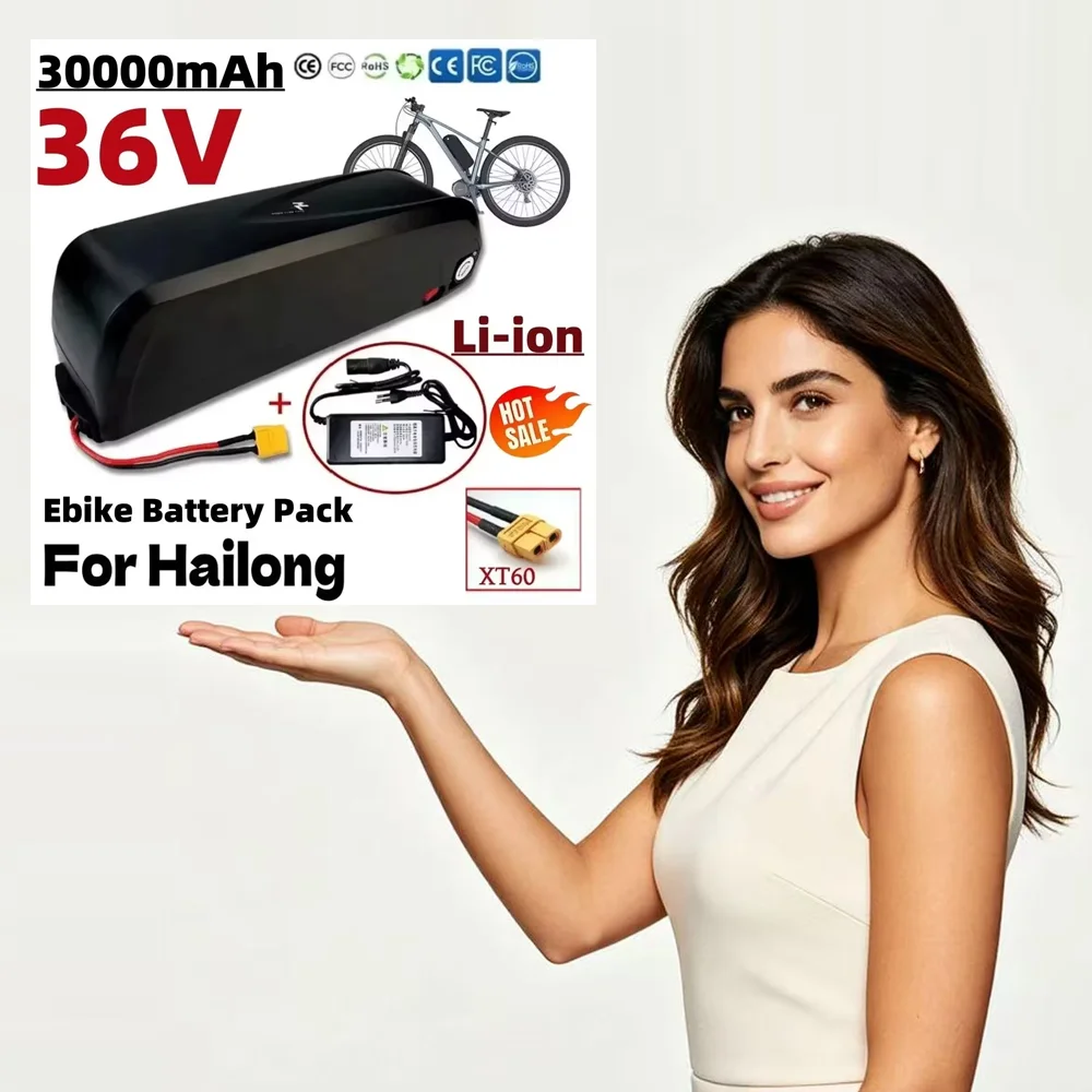 36V 🚀 For Hailong Battery 30Ah for Bafang BBS02 BBS03 BBSHD Powerful and long-lasting power Motor Hailong Battery