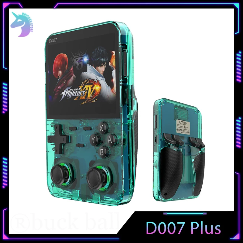 

Портативная игровая консоль D007 Plus, портативные игровые приставки, двойной джойстик, экран 3,5 дюйма IPS, 10000 + игровые устройства в стиле ретро, портативные игры