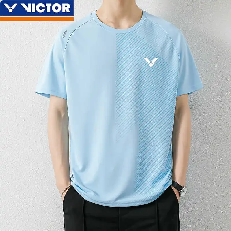 Victor 2025 New Men's and Women's Same Badminton Jersey Sports Quick-drying Sweat-absorbing Breathable Short-sleeved T-shirt