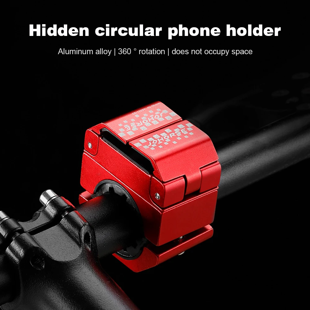 Aluminum Alloy Bicycle Mobile Phone Rack Ring Shape Phone Holder Shockproof Bike Cellphone Mount Stand for Scooter Motorcycle