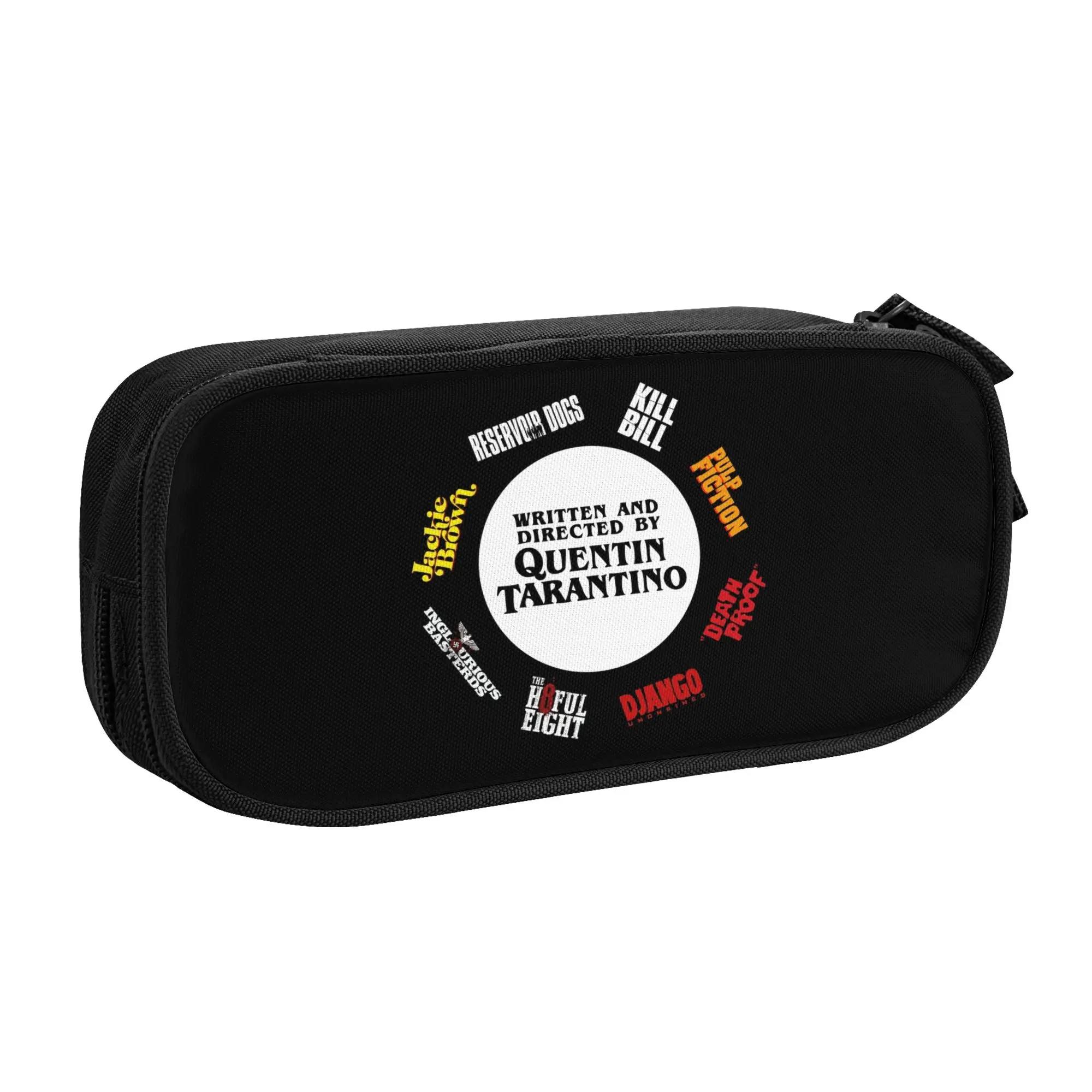 Quentin Tarantino Films Art Pencil Case for Boys Girls Large Capacity Pulp Fiction Kill Bill Pen Bag Box School Supplies
