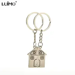 Romantic House Keychain 1 Pair Key Chains Personalized Souvenirs Lanyard Keyring Valentine's Day Love Key Fob Gift