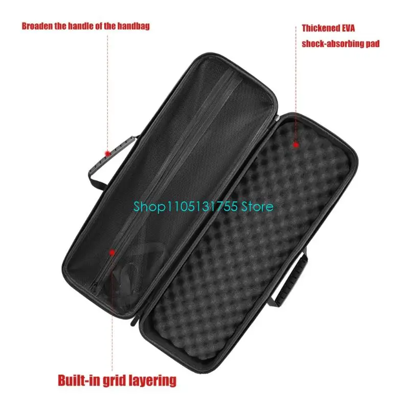 حافظة K0EF شديدة التحمل لقضيب الصيد من مادة EVA مزودة بسحّابات مزدوجة للوصول إلى الشبكات الداخلية للجيب وبنية مقاومة للصدمات #4