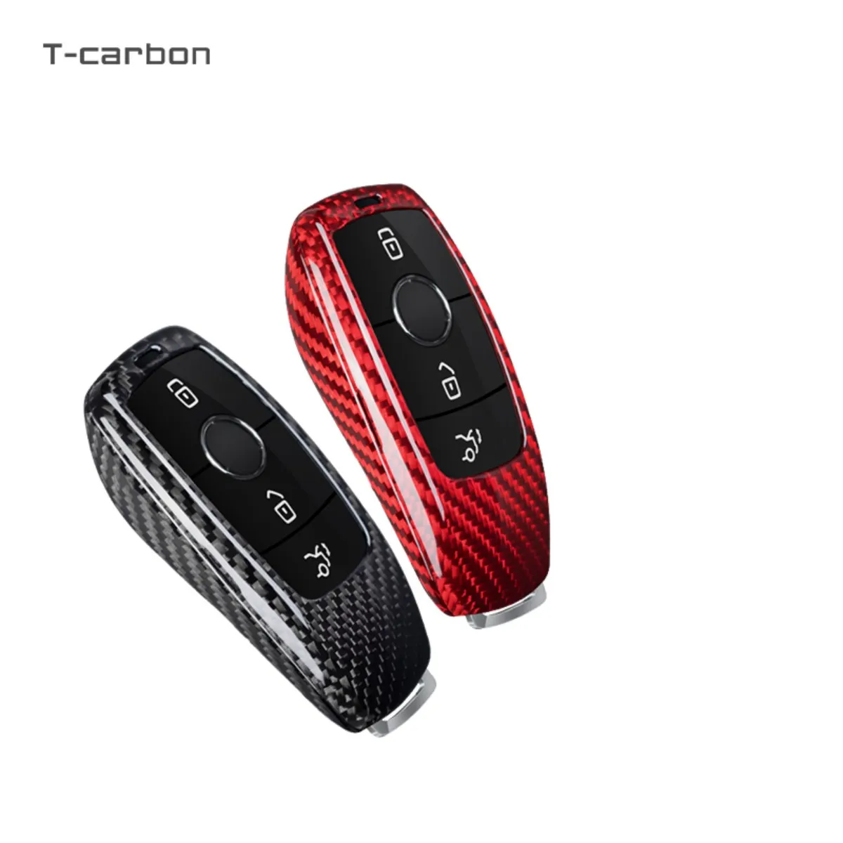 

T-CARBON Carbon Fiber Car Key Case Cover Fob Shell Fit for Mercedes Benz E Class W213 E200 E260 E300 E320 S class GLS GLA