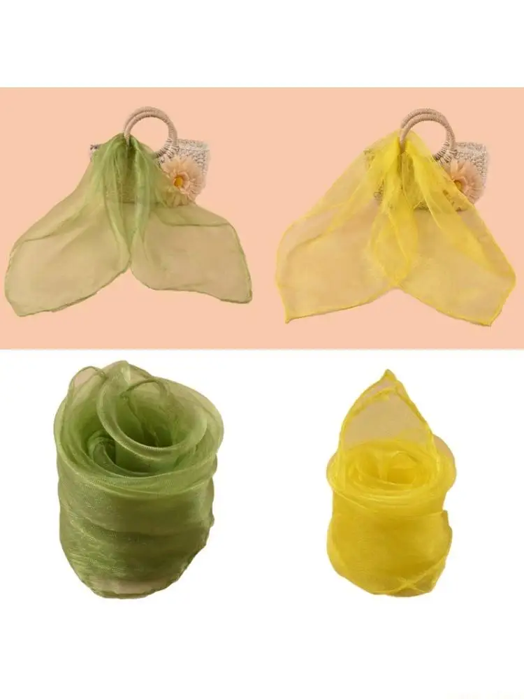 31BF Classical Scarf Color Design Wrinkle Resistant Hair Neck Accessories