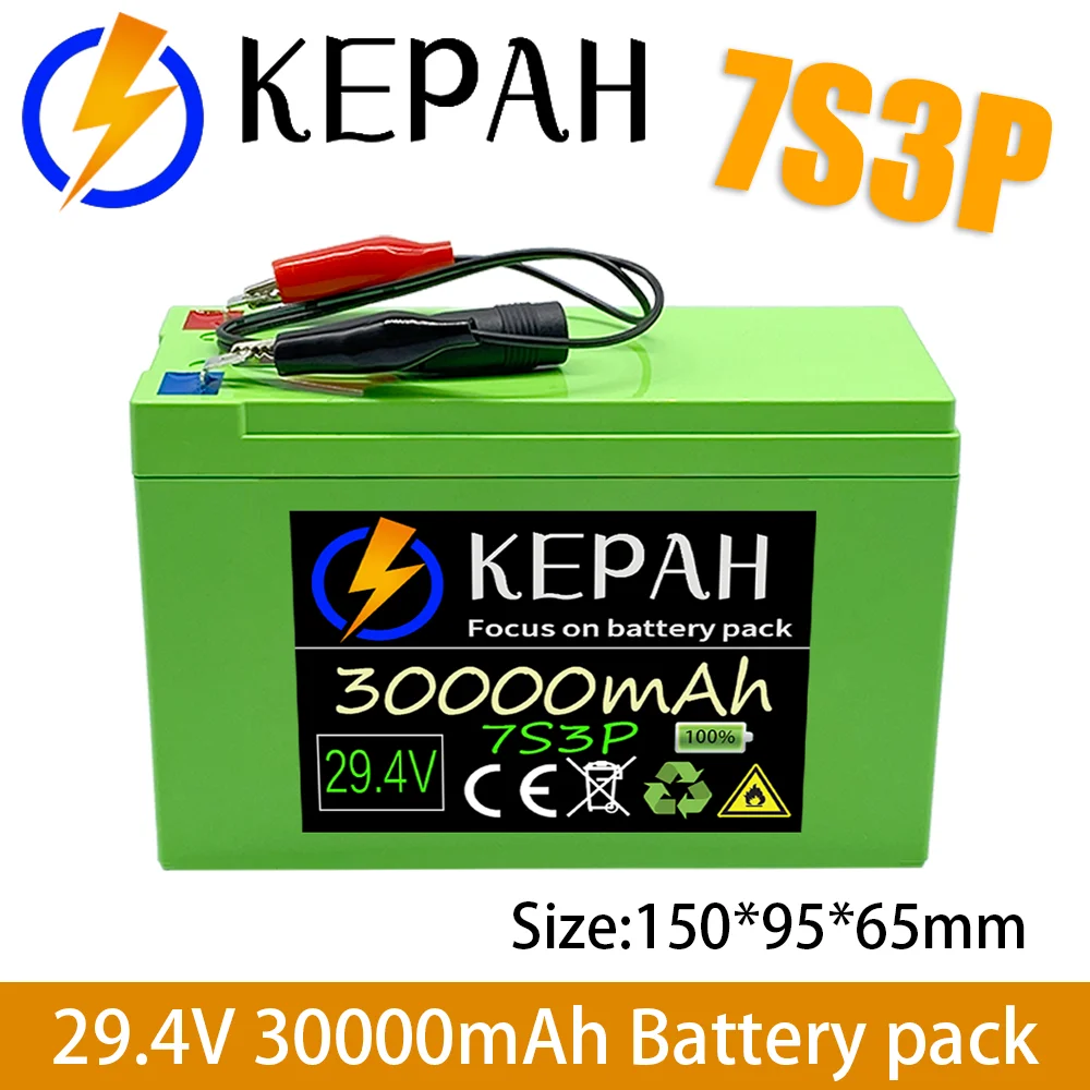 

24V 30ah 7s3p 18650 batterie au lithium batterie 29V 30000mAh velo electrique cyclomoteur electrique au lithium ion batterie