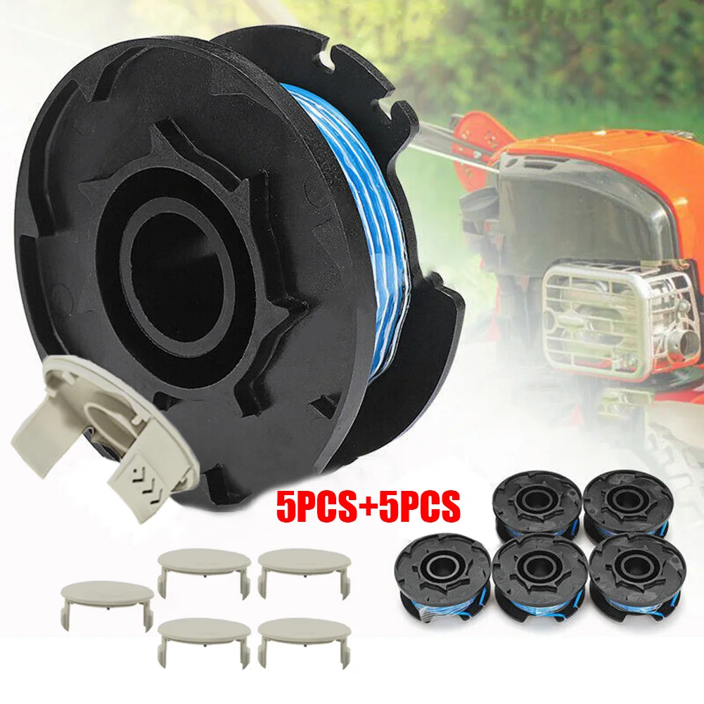 5 Pack Spool Line and Cap Cover Replacement Parts for RAC124 RLT1830Li OLT1831S RLT1830H13 OLT1831 RLT183113 Series