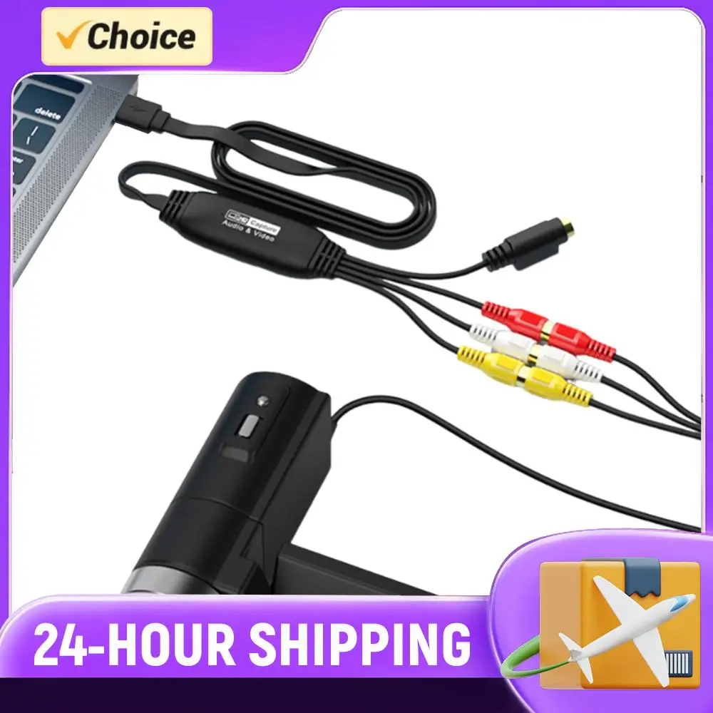 

USB-карта для захвата видео с VHS, ТВ, DVD, VCR, аудиоадаптер, конвертер RCA в USB для ПК