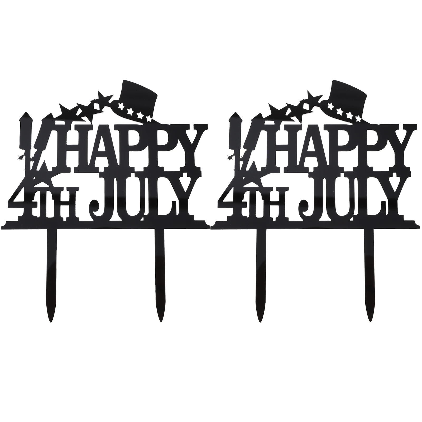

2 Pcs Party Decorations Cake Decorate Decorating Supplies Acrylic Congrats Topper