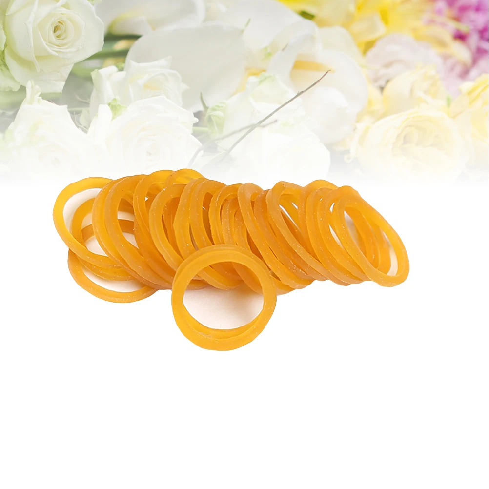 

100G Rubber 1.5X0.14Cm Transparent Natural Round Bundled Ring Stretchable For Home Office Classroom Organization Rubbler