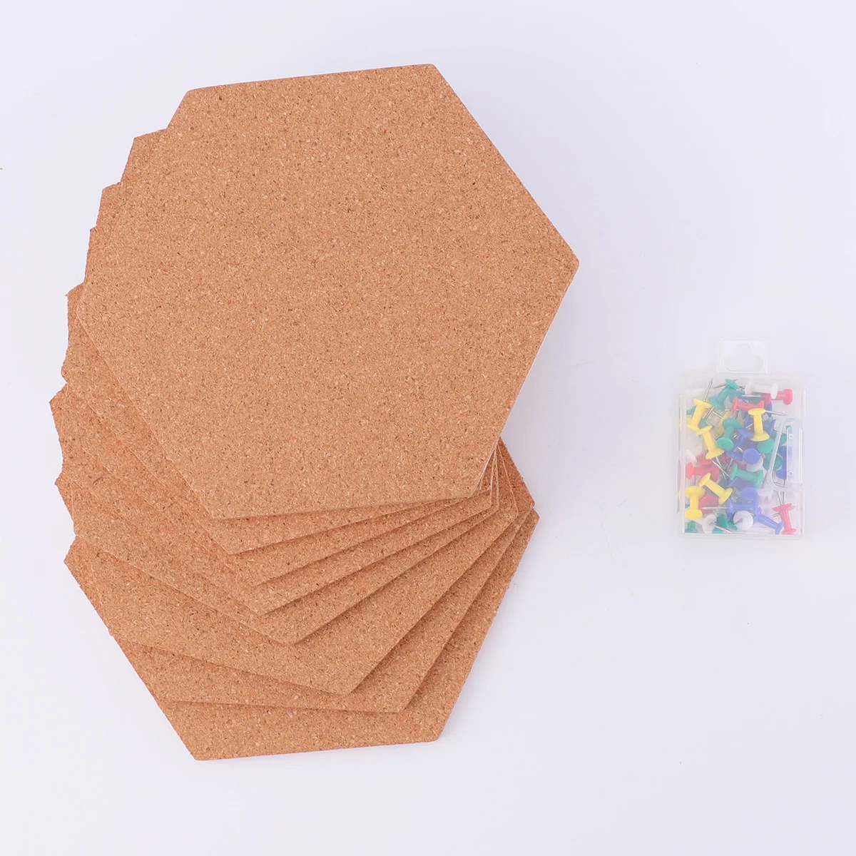 

8pcs 8 Hexagonal Wall Notice Decor Photo Wall Notice Memo Pin Wooden Bulletin Message Memo Wooden Bulletin Board Board