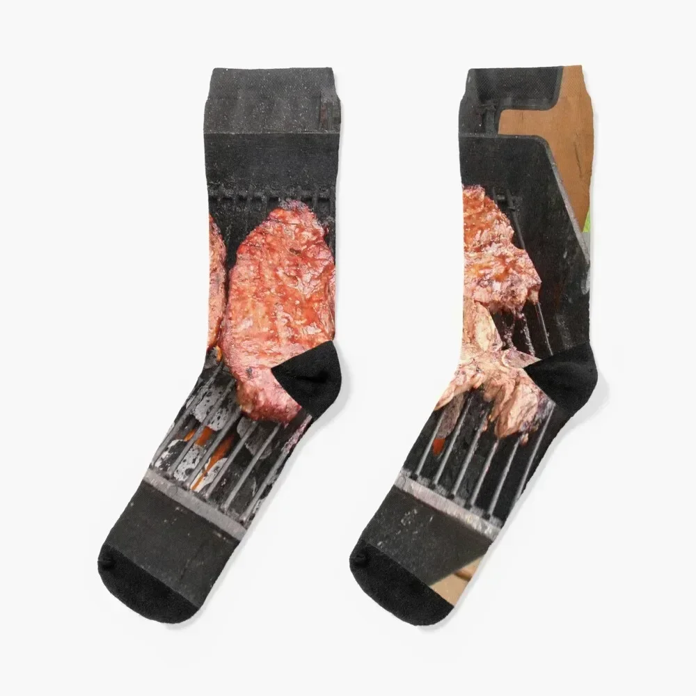 

Steak BBQ Socks Rugby halloween compression Toe sports Socks Ladies Men's