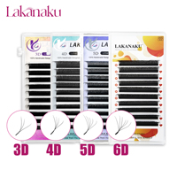 LAKANAKU Cilios YY 3D 4D 5D 6D 7D 8D W Clover 5d Lash Extensions Ciglia Volume Brasileiro Y Shape Eyelashes