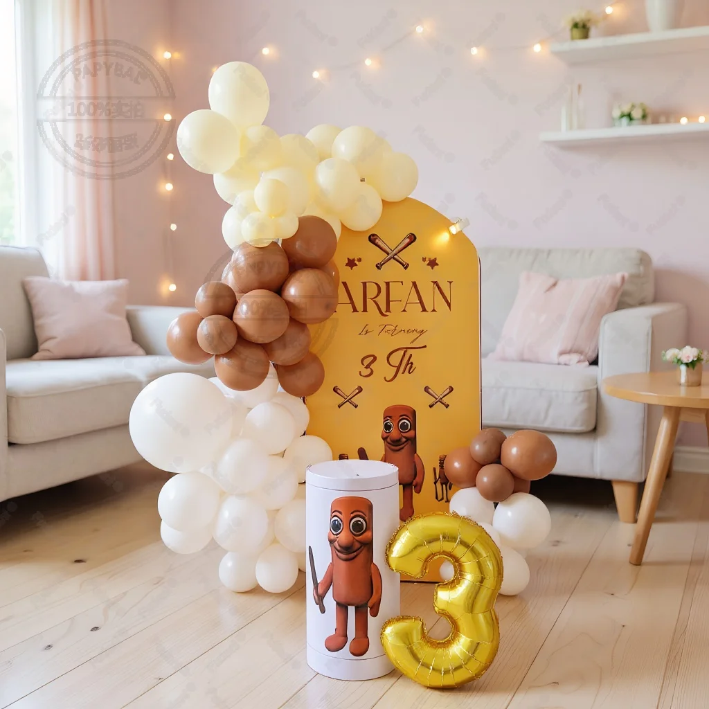 67 Stück italienische Brainrot Girlande Bogen Folienballons Tung Tung Sahur Geburtstagsfeier Geschenke Kinder Babyparty Geschenke Dekorationen