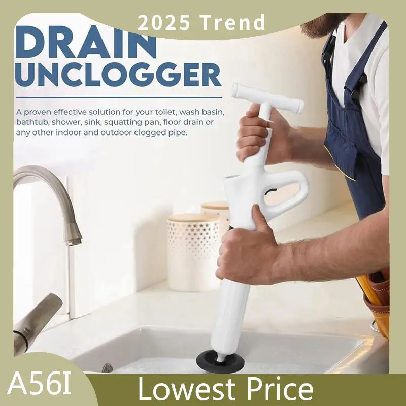 ABDD High-Pressure Air Plunger By Sleek Home - Drain Clog Remover & Unclogger For Toilets And Drains