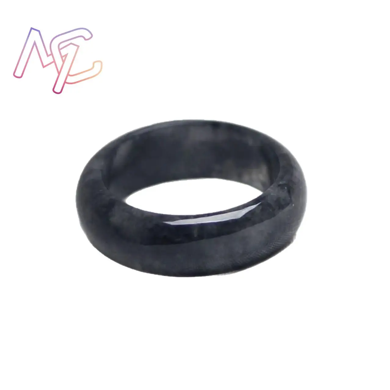 تميمة خاتم الجاديت المانمار الأسود منحوتة من الزمرد مجوهرات طبيعية أحجار كريمة من اليشم البورمي الحقيقي إكسسوارات مصممة أزياء فاخرة