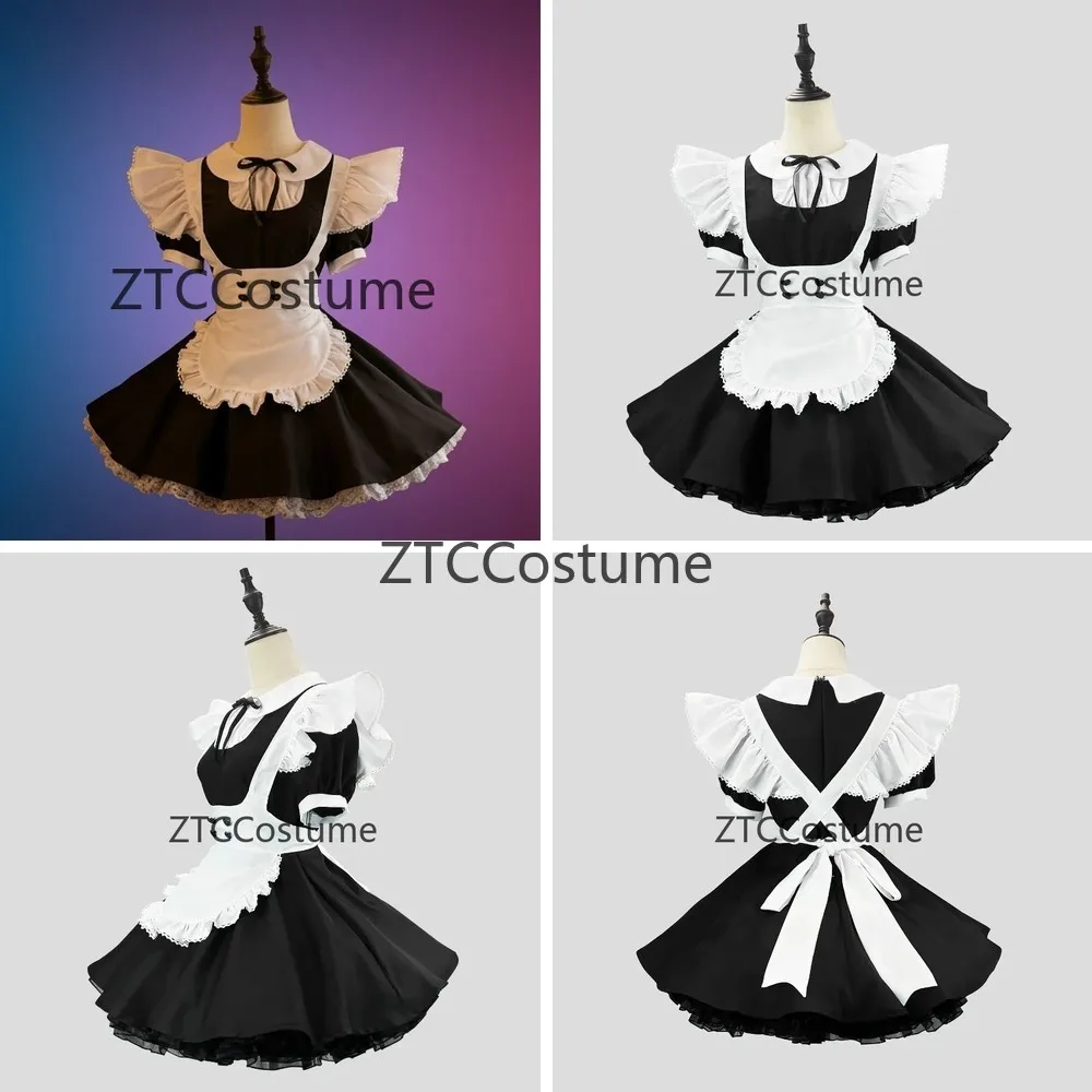 

Black Lolita Maid Cosplay Costume Elegant Ancient Style Dress for Women Girls Halloween Party Gothic Fashion Dress