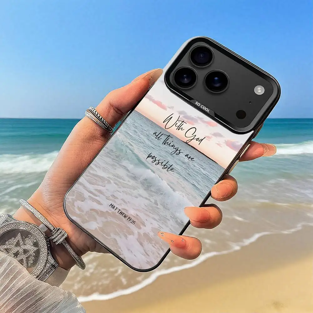 حافظة هاتف آية الكتاب المقدس كريستيان حافظة سوداء لهاتف آيفون 17,16,15,14,13,12,Pro,Max,Plus,E,SE4,Air,Mini