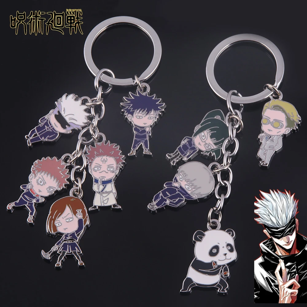 Anime Keychain Nanami Kento Fushiguro Toji Pendant Necklace Earrings Bracelet Enamel Pins for Men Jewelry