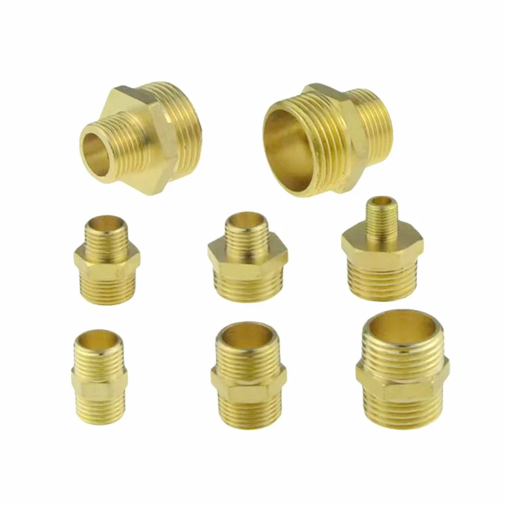 Brass Hex Bushing Reducer Nipple Pipe Fitting Male Female Thread 1/8 1/4 3/8 1/2 3/4 PT Water Gas Air Adapter Coupler Connector