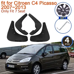 4x Mud Flap for Citroen C4 Picasso 7 Seat 2007~2013 2012 2011 2009 2006 Accessories Mudguards Splash Fender Guards Front Wheels