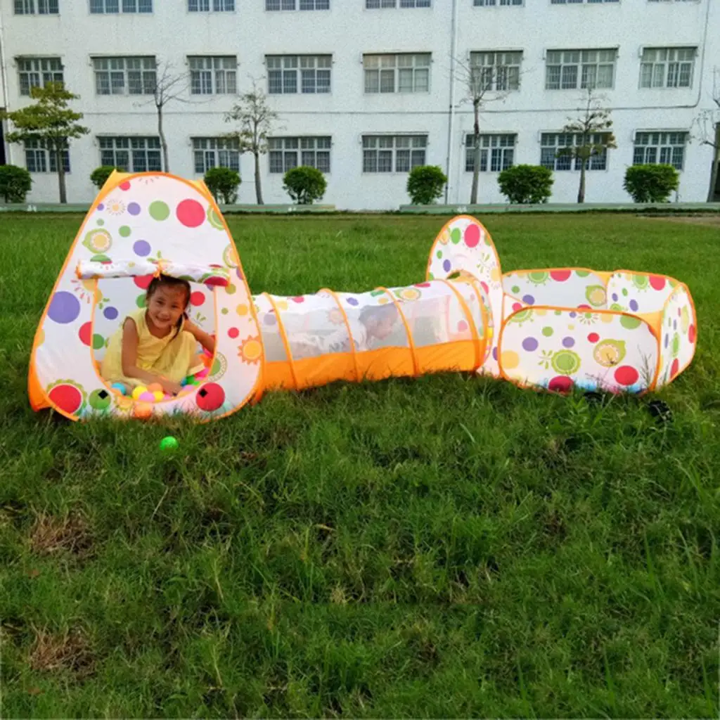 Túnel y tienda de campaña de 3 pulgadas para niños, tubo para gatear, juego para niños, actividad de patio infantil