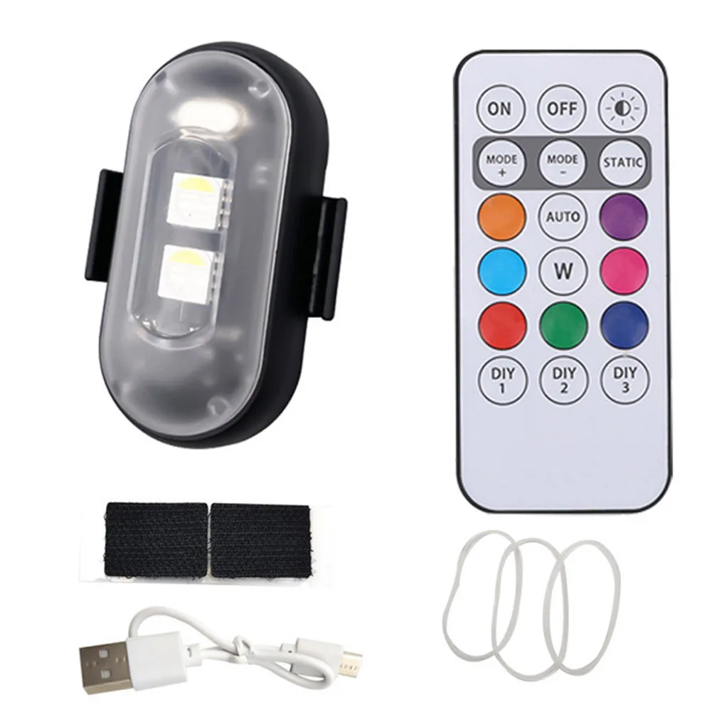 

For Night Riding 7 Colors Strobe Light Easy To Operate Flash Indicator Lamp Long-lasting Use Multiple Colors For Car