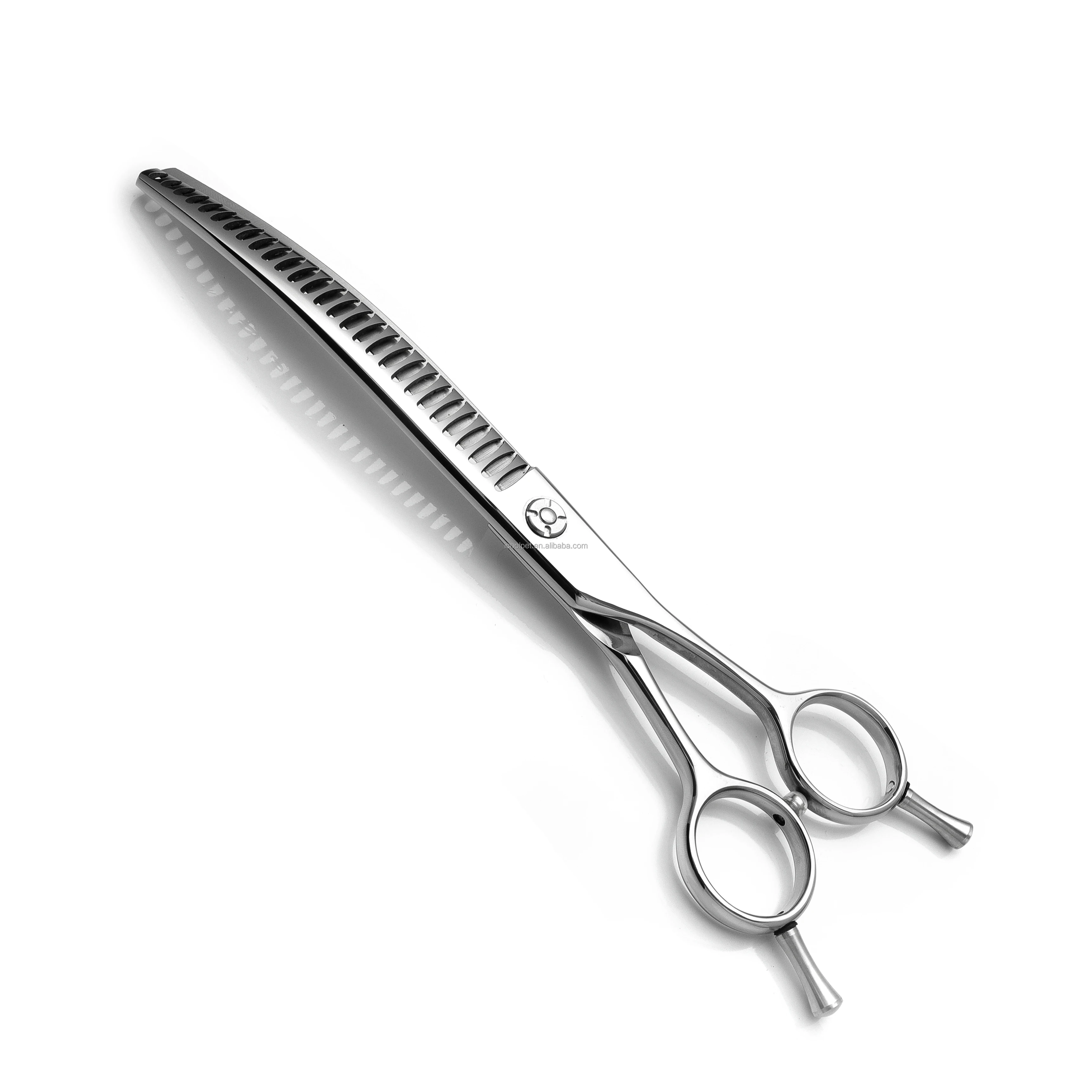 7.5 Inch Professional Dog Grooming Shears Curved Chunker Scissors for Dogs Face Body Thinning Cutiing 440C