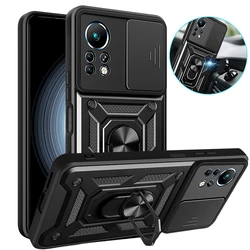 For Infinix Note 11 Pro Case Magnetic Ring Holder Armor Phone Case For Infinix Note 11 Note 11Pro Slide Camera Lens Back Cover