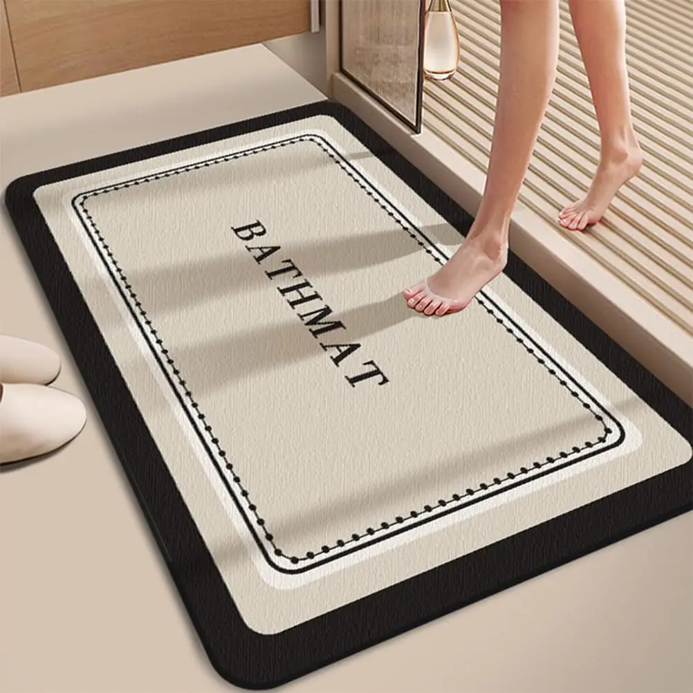 Diatomaceous Earth Bathroom Mat Durable Non Slip Toilet Mat Soft Diatomite Mats Quick Dry Shower Rug Absorbent Floor Carpet 2024