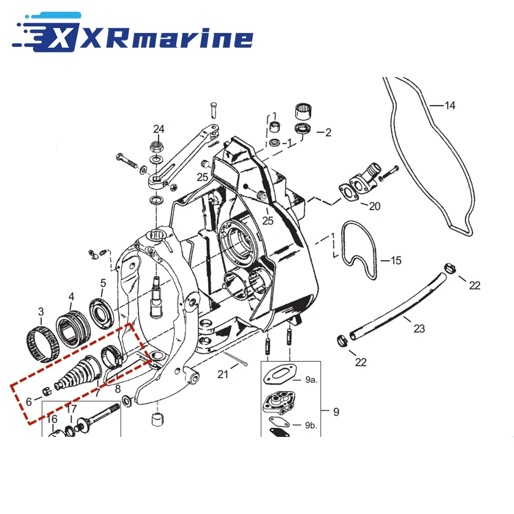 Soffietto del cavo del cambio per Mercruiser Bravo 1 2 3 74639A2 Alpha One Gen.II 31659