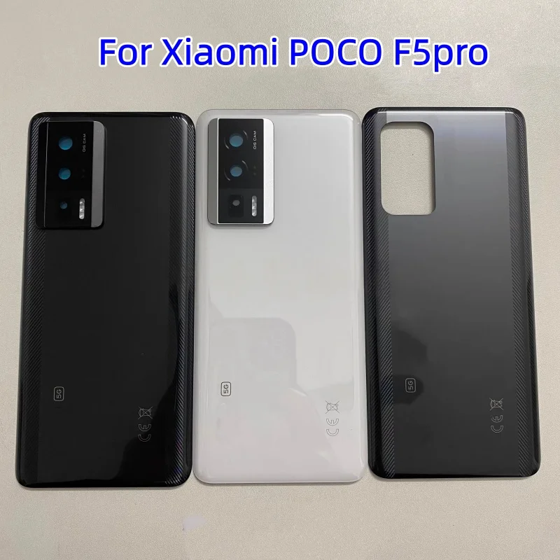 新しいバックカバー-xiaomi-poco-f5pro-f6pro-f7pro-バッテリーバックハウジングカバードア修理部品ドアリアカバー-カメラレンズ部品