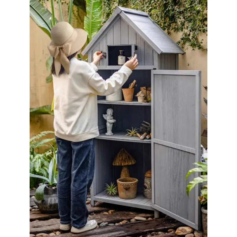 Outdoor tools, sun and rain protection, courtyard garden storage cabinet, minimalist storage cabinet,