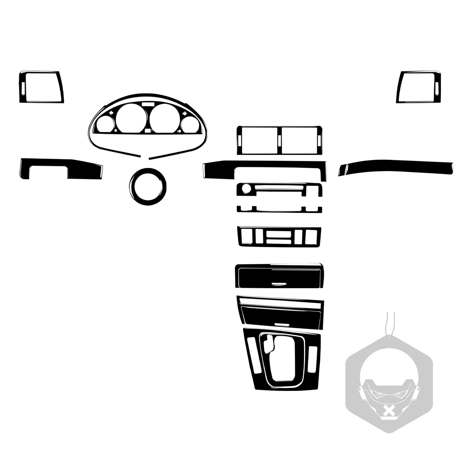 For BMW E46 1998 1999 2000 2001 2002 2003 2004 2005 Carbon Fiber Front-Row Package Car Accessorie ModificationTrim Sticker