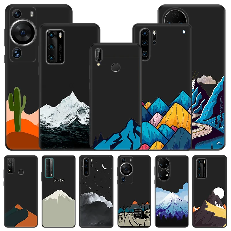 Phone Case For Motorola G200 One Fusion G30 G31 Huawei P20 P30 P40 P-Smart iphone6 Cool Snow Mountain Volcano Matte Soft Cover