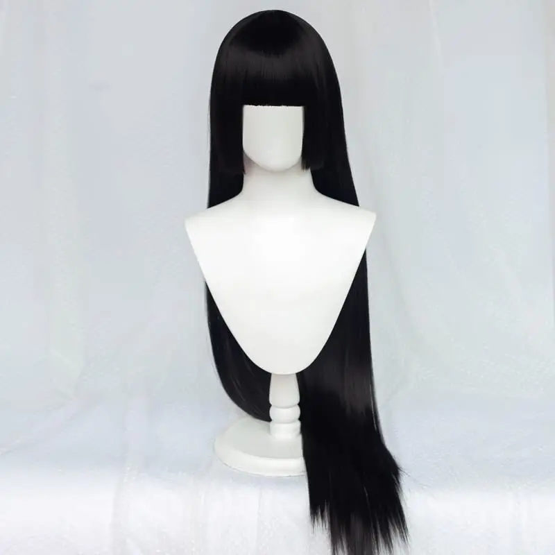 

Compulsive Gambler Kakegurui Yumeko Jabami Black Long Synthetic Straight Bangs Wig Cosplay Wig Halloween Costume Party Wig
