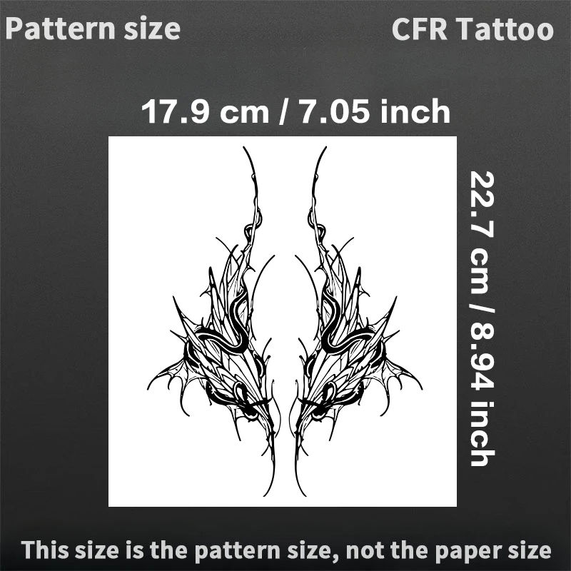 Temporary Tattoo Thorn Python Herbal Juice Tattoo Sticker Sexy Gothic Style Back Waterproof Durable Fake Tattoo Festival Gadget