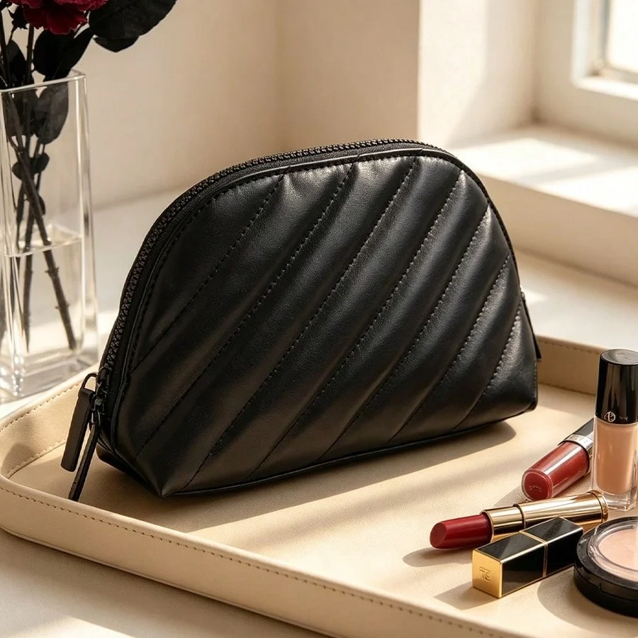 sac-a-cosmetiques-en-cuir-matelasse-noir-de-ysl-mini-pochette-a-bandouliere-avec-chaine-detachable-diy-resistant-a-l'eau-et-a-l'usure