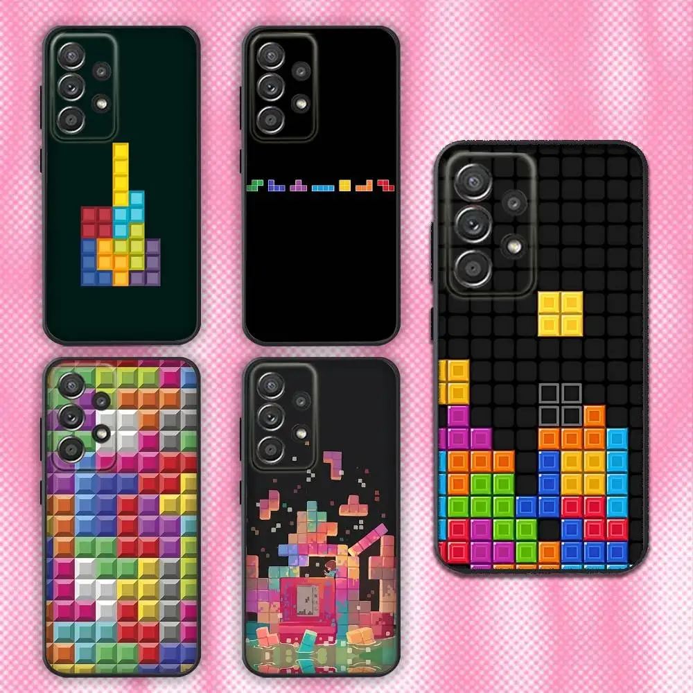 

Game T-Tetris Funny Phone Case For Samsung Galaxy A13,A21s,A22,A31,A32,A52,A53,A71,A80,Soft Black Shell