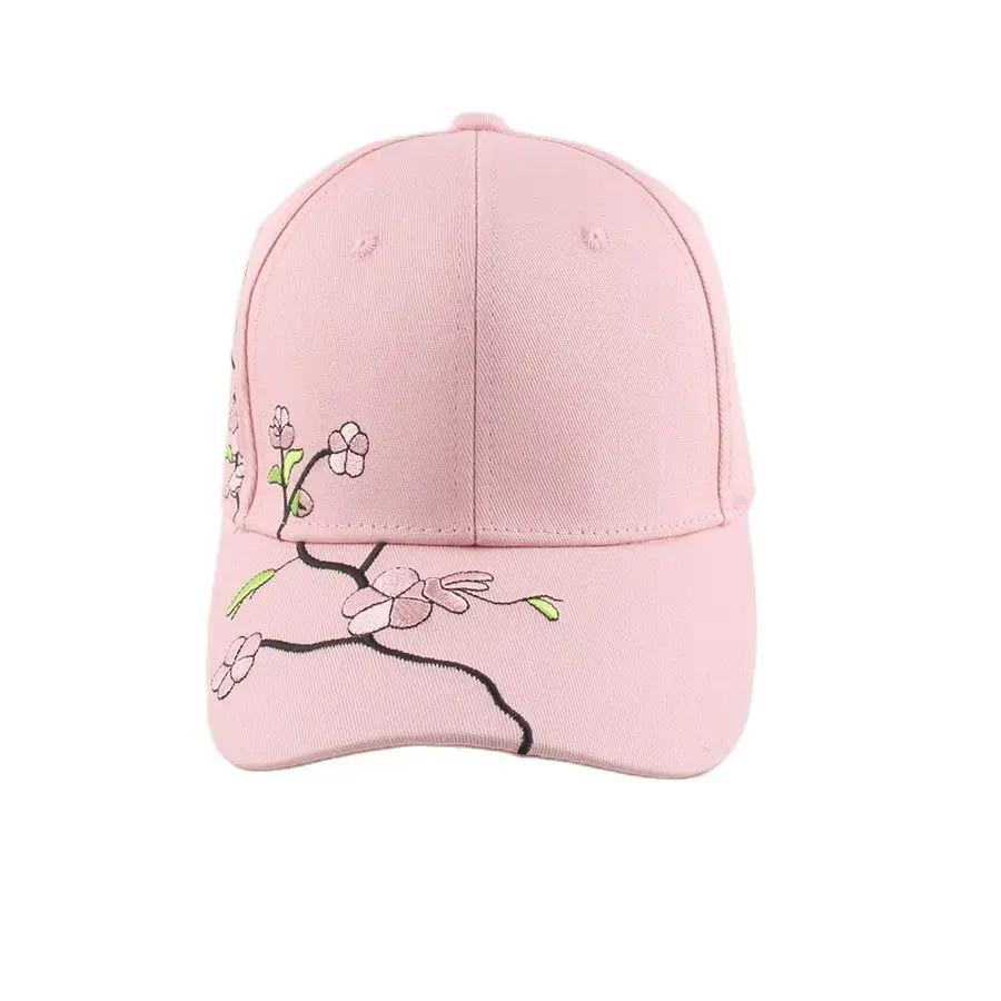 Flower Embroidery Women Baseball Cap Summer Outdoor Adjustable Visor Sun Hat Fashion Female Girls Cotton Hip Hop Snapback Caps