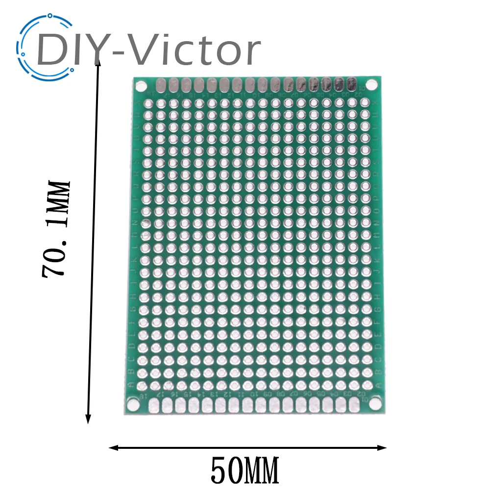 Imagem -06 - Universal Impresso Circuito Pcb Board Protoboard Pcb Kit Breadboard Grupo Protótipo Duplo Lado Faça Você Mesmo 5x7 cm 4x6 cm 3x7 cm 2x8cm Peças 20