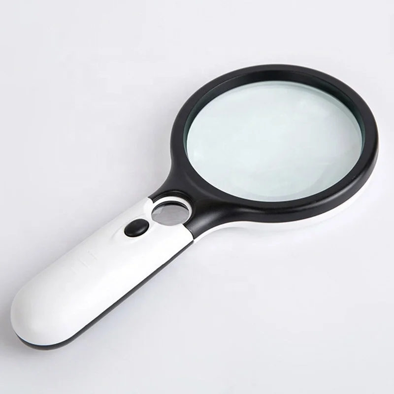 Basic Customization 2.95'' Large LED Handheld Magnifier Reading Magnifying Glass