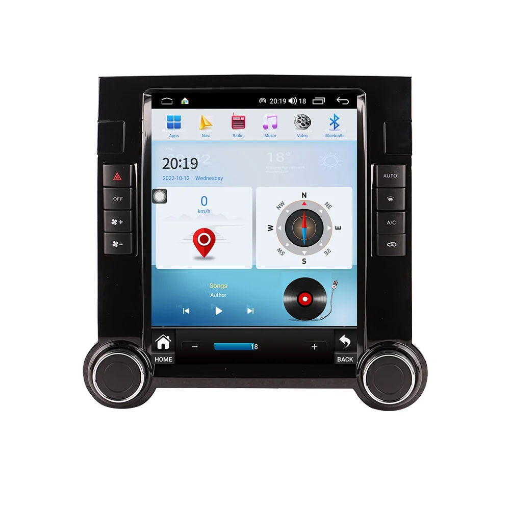 For VW Touareg 2002-2010 Android 13 Tesla Style  Car Audio Car GPS Navigation for Car Multimedia Stereo Apple Carplay