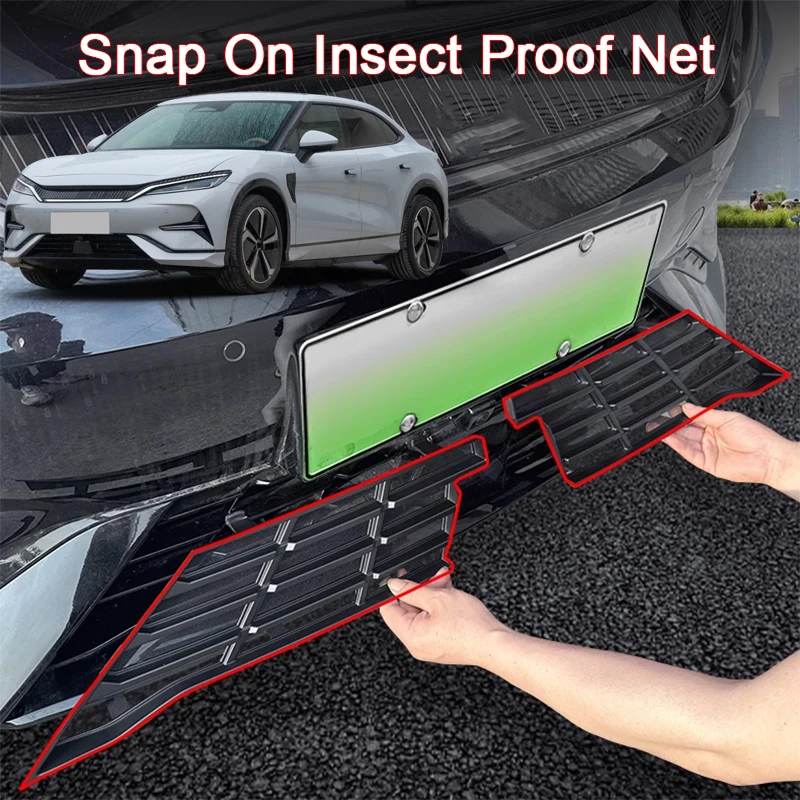 Fit For BYD SONG L 2024 2025 2026 Snap On Insect Proof Net Car Front Grille Insect Proof Net Radiator Condenser Protective Cover view 2
