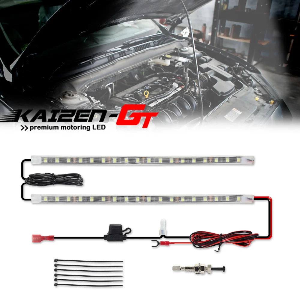 Universal White LED Car Under Hood Strip Light Interior Light Bar For Car Truck SUV Pickup Off-road Trailers Camper Waterproof
